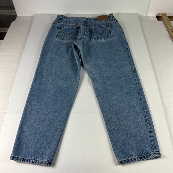 Y2K Levi's Jeans Women's Petite 32x26* 550 Relaxed Tapered Blue Denim Tag 12P M - Picture 9 of 16